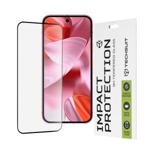 Folie pentru Google Pixel 9 / 9 Pro - Techsuit 111D Full Cover / Full Glue Glass - Black - Img 1