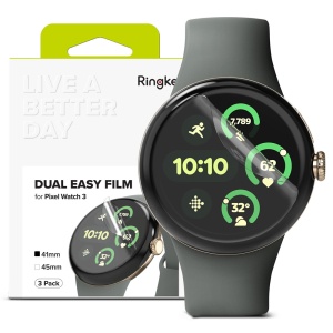 Folie pentru Google Pixel Watch 3 41mm (set 3) - Ringke Dual Easy Film - Clear - Img 1