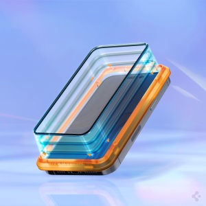 Folie pentru iPhone 14 Pro (set 2) - Spigen Glas.TR Align Master - Black - Img 2