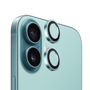 Folie pentru iPhone 16 / iPhone 16 Plus - Blueo Original Metal Frame Lens Protector - Green