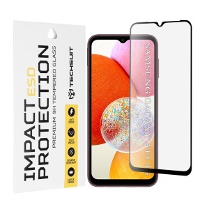 Folie pentru Samsung Galaxy A14 4G / A14 5G - Techsuit ESD Glass - Black