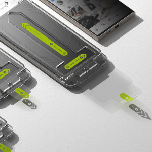 Folie pentru Samsung Galaxy S24 Ultra (set 2) - Ringke Easy Slide Tempered Glass - Privacy - Img 2