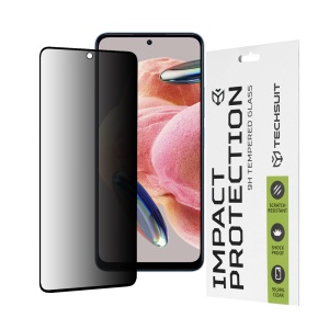 Folie pentru Xiaomi Redmi Note 12 4G / 12 5G / Poco X5 - Techsuit 111D Privacy FullÂ Glue - Black