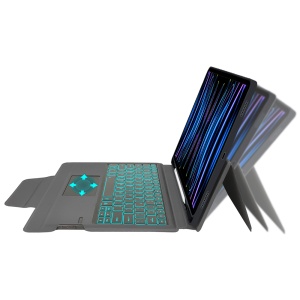 Husa cu Tastatura pentru iPad Pro 12.9 (2018/2020/2021/2022) / Air 13 (2024) - Techsuit KeyTab Pro - Black - Img 5