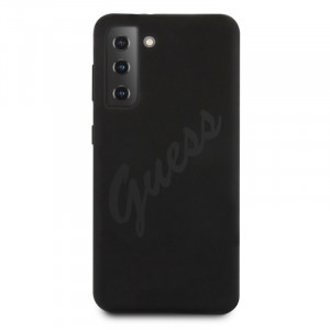 Husa de protectie Guess pentru Samsung Galaxy S21+ 5G, Vintage Script, Negru