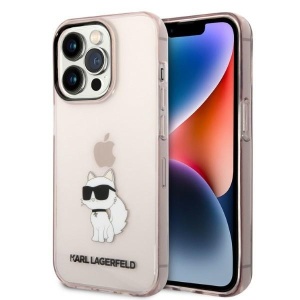 Husa iPhone 14 Pro Max - Karl Lagerfeld Hardcase (KLHCP14XHNCHTCP) - Pink Ikonik Choupette - Img 1