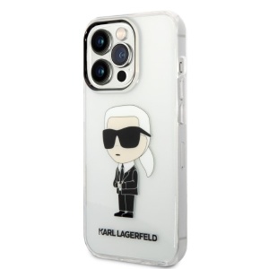 Husa iPhone 14 Pro Max - Karl Lagerfeld Hardcase Transparent (KLHCP14XHNIKTCT) - Ikonik Karl Lagerfeld - Img 5