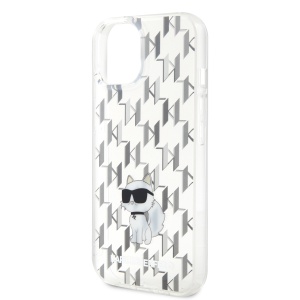 Husa iPhone 15 - Karl Lagerfeld Hardcase Monogram (KLHCP15SHNCMKLT) - Transparent Choupette - Img 5