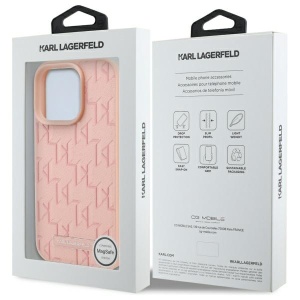 Husa iPhone 16 Pro Max - Karl Lagerfeld Leather MagSafe (KLHMP16XPKHPORPP) - Pink Hot Stamp - Img 7