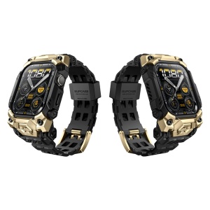 Husa pentru Apple Watch 10 46mm + Curea - Supcase Unicorn Beetle Ore - Gold - Img 3