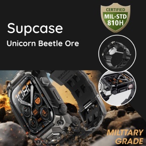 Husa pentru Apple Watch 10 46mm + Curea - Supcase Unicorn Beetle Ore Pro Version - Black - Img 6