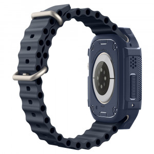 Husa pentru Apple Watch Ultra / Ultra 2 - Spigen Rugged Armor - Navy Blue - Img 6