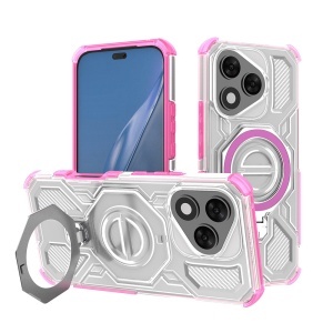 Husa pentru Honor 400 Lite - Techsuit Carbon Shield PRO - Pink Transparent - Img 1