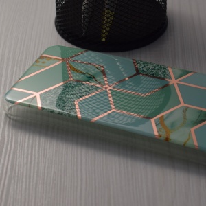 Husa pentru Honor Magic6 Lite - Techsuit Marble Series - Green Hex - Img 3
