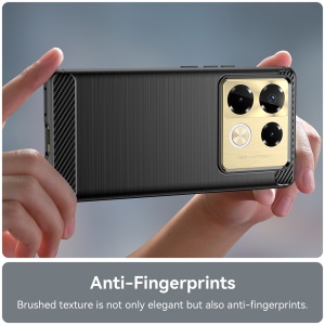Husa pentru Infinix Note 40 Pro+ - Techsuit Carbon Silicone - Black - Img 5