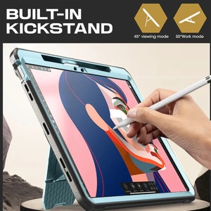 Husa pentru iPad Air 13 (2024) - Supcase Unicorn Beetle Pro - Arctic Blue - Img 6