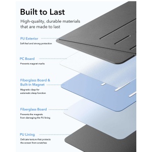 Husa pentru iPad Air 4 (2020) / Air 5 (2022) / Air 11 (2024) / Air 11 (2025) - ESR FlipÂ Hybrid (with Pencil Holder) - Black - Img 7
