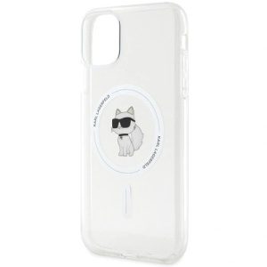 Husa pentru iPhone 11 - Karl Lagerfeld IML MagSafe (KLHMN61HLSCHH) - White Metal Choupette`s Head - Img 4