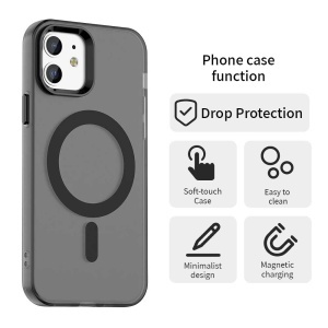 Husa pentru iPhone 12 / iPhone 12 Pro - Techsuit CandyCase MagSafe - Black - Img 2