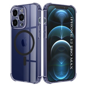 Husa pentru iPhone 12 Pro Max - Techsuit Shockproof Clear Silicone MagSafe - Smoke Black