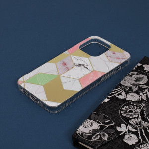 Husa pentru iPhone 13 Pro - Techsuit Marble Series - Purple Hex - Img 4