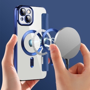 Husa pentru iPhone 13 - Techsuit SmartMag Book Case - Blue - Img 6