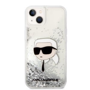 Husa pentru iPhone 14 Plus - Karl Lagerfeld Hardcase Glitter (KLHCP14MLNKHCH) - Karl Head - Img 3
