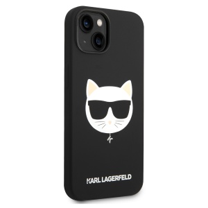 Husa pentru iPhone 14 Plus - Karl Lagerfeld Silicone MagSafe (KLHMP14MSLCHBK) - Choupette Head - Img 6