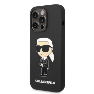 Husa pentru iPhone 14 Pro - Karl Lagerfeld Silicone (KLHCP14LSNIKBCK) - Ikonik - Img 5
