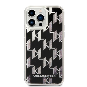 Husa pentru iPhone 14 Pro Max - Karl Lagerfeld Hardcase Liquid Glitter (KLHCP14XLMNMK) - Monogram - Img 3
