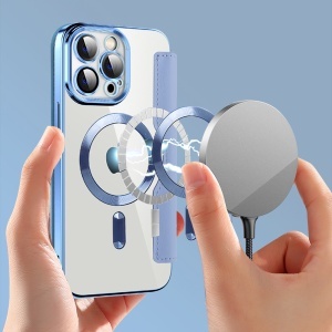 Husa pentru iPhone 14 Pro Max - Techsuit SmartMag Book Case - Light Blue - Img 6