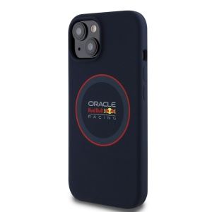 Husa pentru iPhone 14 - Red Bull Racing Silicone Red Ring MagSafe (RBHMP14S24SIILVR) - Navy - Img 3