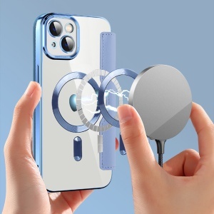 Husa pentru iPhone 14 - Techsuit SmartMag Book Case - Light Blue - Img 6