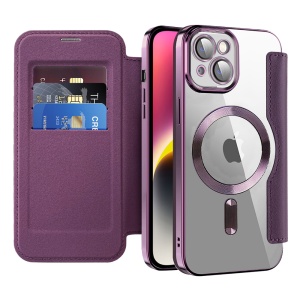 Husa pentru iPhone 14 - Techsuit SmartMag Book Case - Purple - Img 1