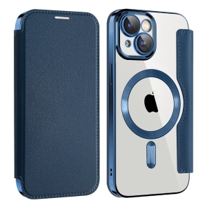 Husa pentru iPhone 15 Plus - Techsuit SmartMag Book Case - Blue - Img 2