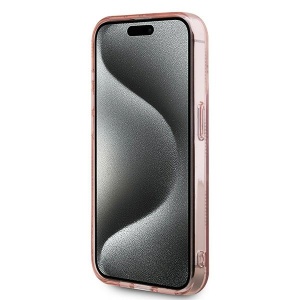 Husa pentru iPhone 15 Pro - Karl Lagerfeld IML Luxury (KLHCP15LHKLPCHP) - Pink Choupette Head&Monogram - Img 6