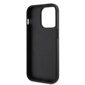 Husa pentru iPhone 15 Pro Max - Guess Hardcase 4G Printed Stripes MagSafe (GUHMP15XP4RPSK) - Black - Img 5