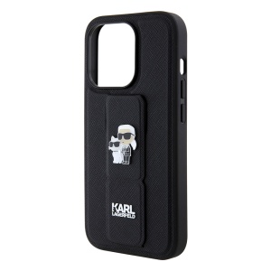 Husa pentru iPhone 15 Pro Max - Karl Lagerfeld Saffiano Gripstand (KLHCP15XGSAKCPK) - Karl&Choupette - Img 6