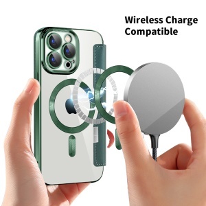 Husa pentru iPhone 15 Pro - Techsuit SmartMag Book Case - Green - Img 6
