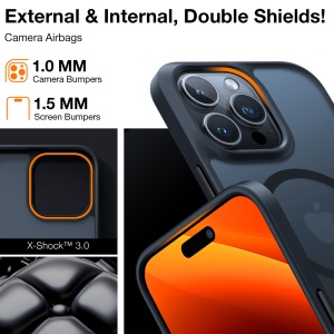 Husa pentru iPhone 15 Pro - Torras Guardian Magnetic Series - Black - Img 6