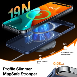 Husa pentru iPhone 15 Pro - Torras OriginFit-Mag Series - Navy Blue - Img 3