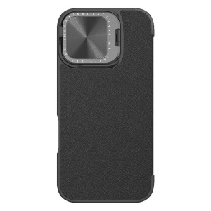 Husa pentru iPhone 16 - Nillkin Qin Prop Plain Leather Case - Black - Img 1