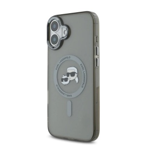 Husa pentru iPhone 16 Plus - Karl Lagerfeld IML MagSafe (KLHMP16MHLSKCK) - Metal Karl&Choupette Head - Img 2