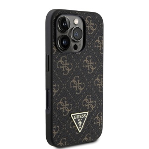 Husa pentru iPhone 16 Pro Max - Guess Hardcase 4G Triangle Metal Logo (GUHCP16XPG4GPH) - White - Img 4