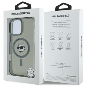 Husa pentru iPhone 16 Pro Max - Karl Lagerfeld IML MagSafe (KLHMP16XHLSCHK) - Metal Choupette`s Head - Img 7