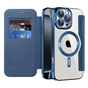 Husa pentru iPhone 16 Pro - Techsuit SmartMag Book Case - Blue - Img 1