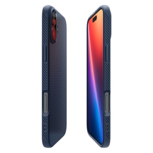 Husa pentru iPhone 16 - Spigen Liquid Air - Navy Blue - Img 6