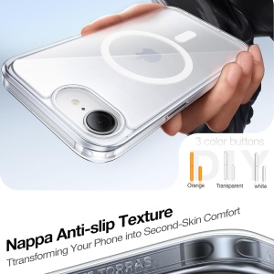 Husa pentru iPhone 16e - Torras Guardian Magnetic Series - Clear - Img 4