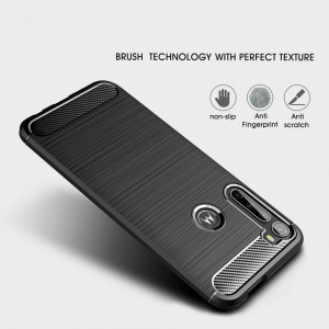 Husa pentru Motorola One Fusion Plus - Techsuit Carbon Silicone - Black - Img 6