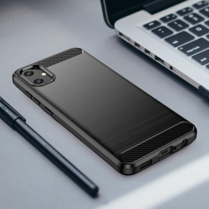Husa pentru Samsung Galaxy A05 - Techsuit Carbon Silicone - Black - Img 5